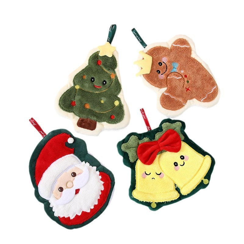 Christmas Style Hanging Kitchen Household Water-absorbing Quick-drying Creative Rag