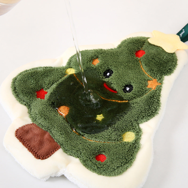 Christmas Style Hanging Kitchen Household Water-absorbing Quick-drying Creative Rag
