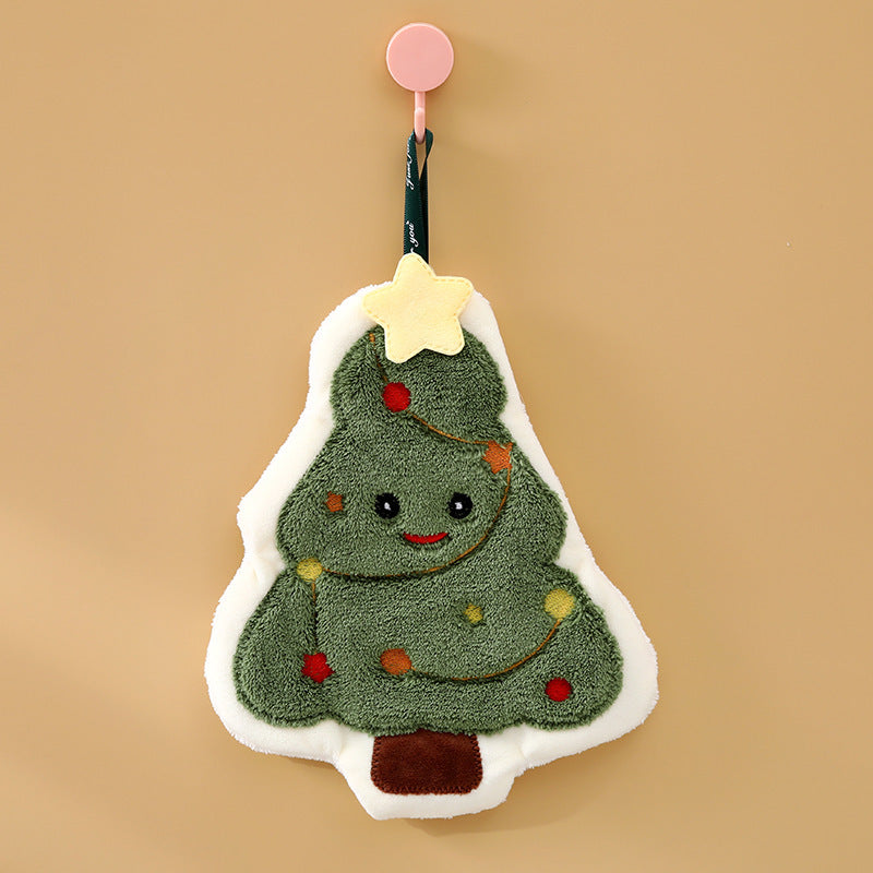 Christmas Style Hanging Kitchen Household Water-absorbing Quick-drying Creative Rag