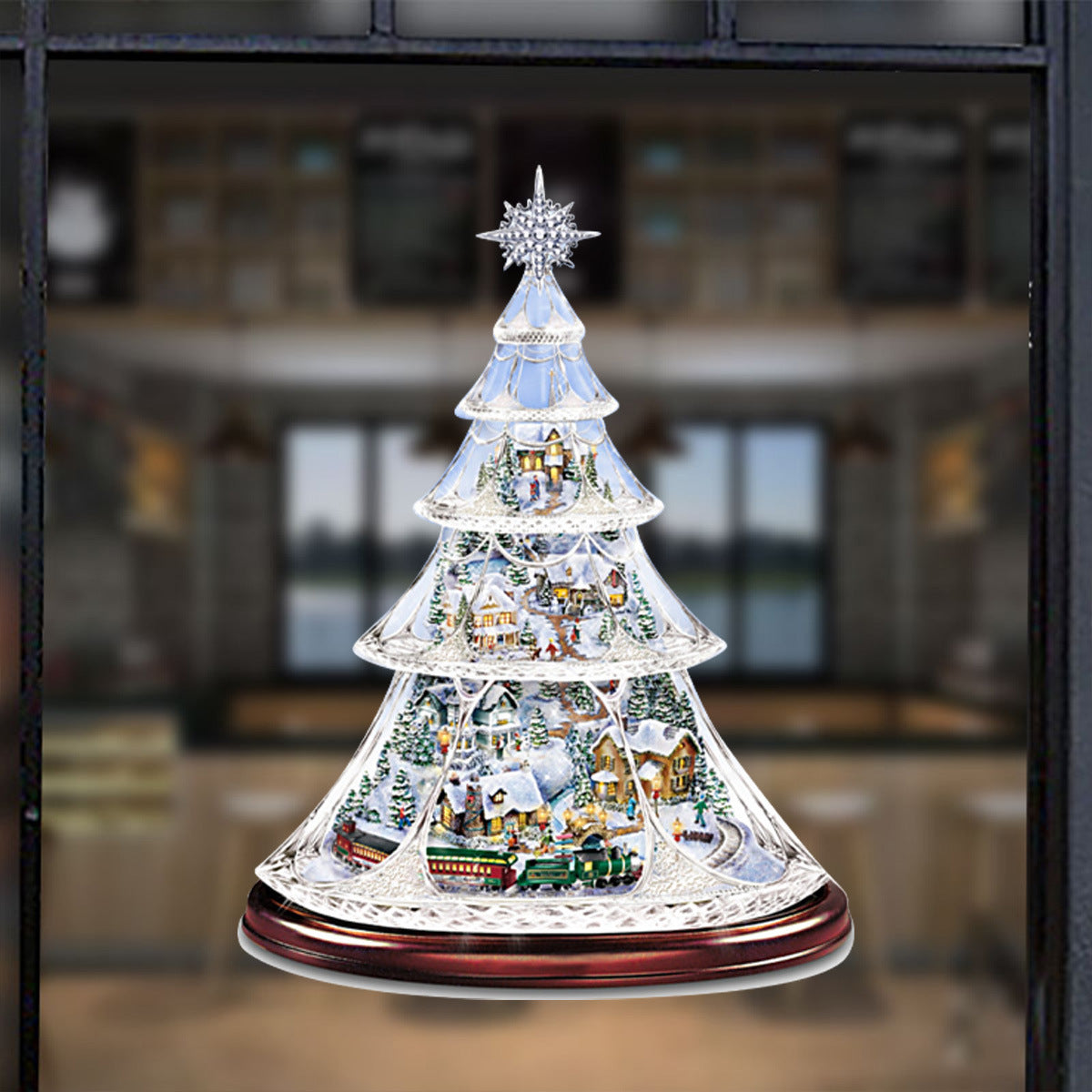 Glacier Christmas Tree Ornaments Wall Stickers