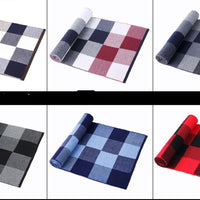 Men's scarf wool plaid scarf scarf winter scarf processing wholesale gift ladies knitting stitching