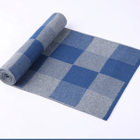Men's scarf wool plaid scarf scarf winter scarf processing wholesale gift ladies knitting stitching
