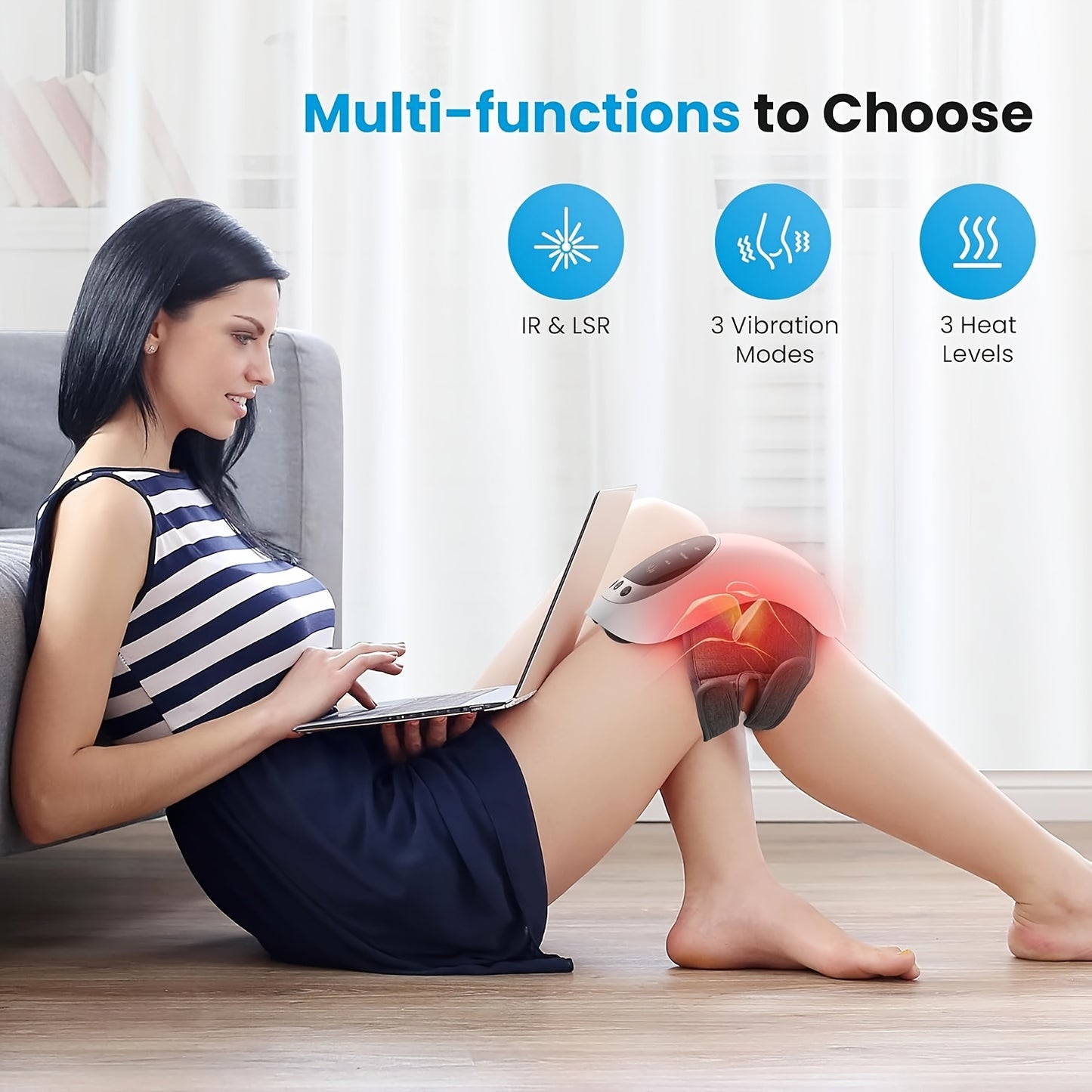 JointHelp knee massager in use providing arthritis and joint pain relief