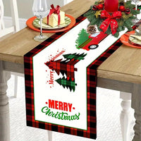 Linen Table Runner Christmas Dining Roomliving Room Decorative Tablecloth