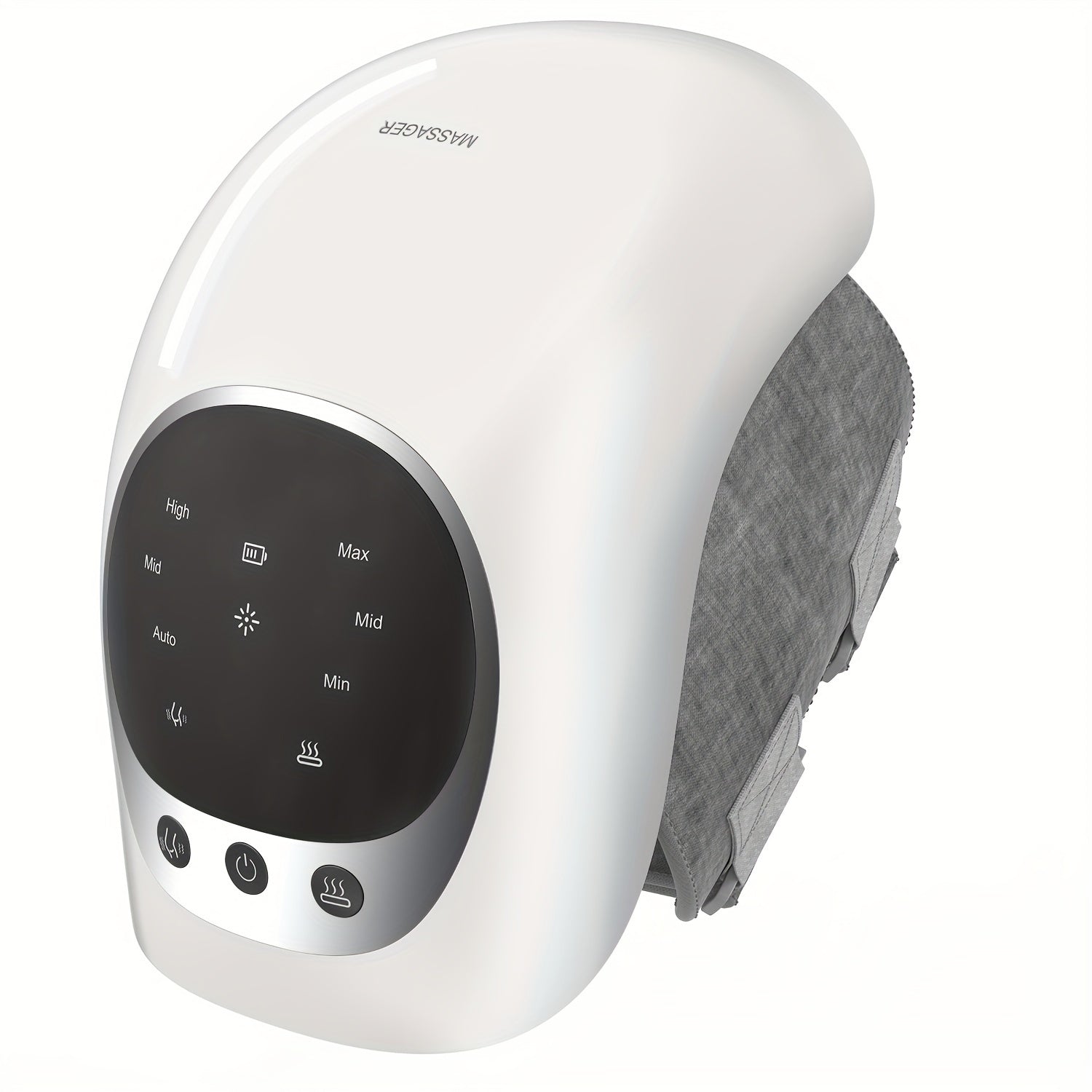JointHelp electric joint massager on knee providing wireless heating therapy for pain relief