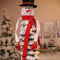 Christmas tree top star snowman decoration