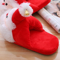 Santa Claus Cotton Shoes Slippers Plush Toy Gift Winter