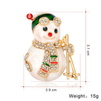 Fashion Cartoon Christmas Snowman Brooch