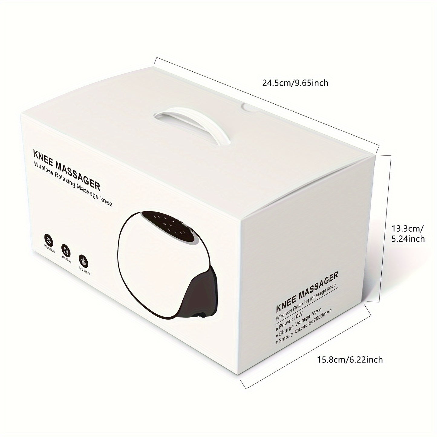 Multi-function joint massager showing heating therapy feature for arthritis relief
