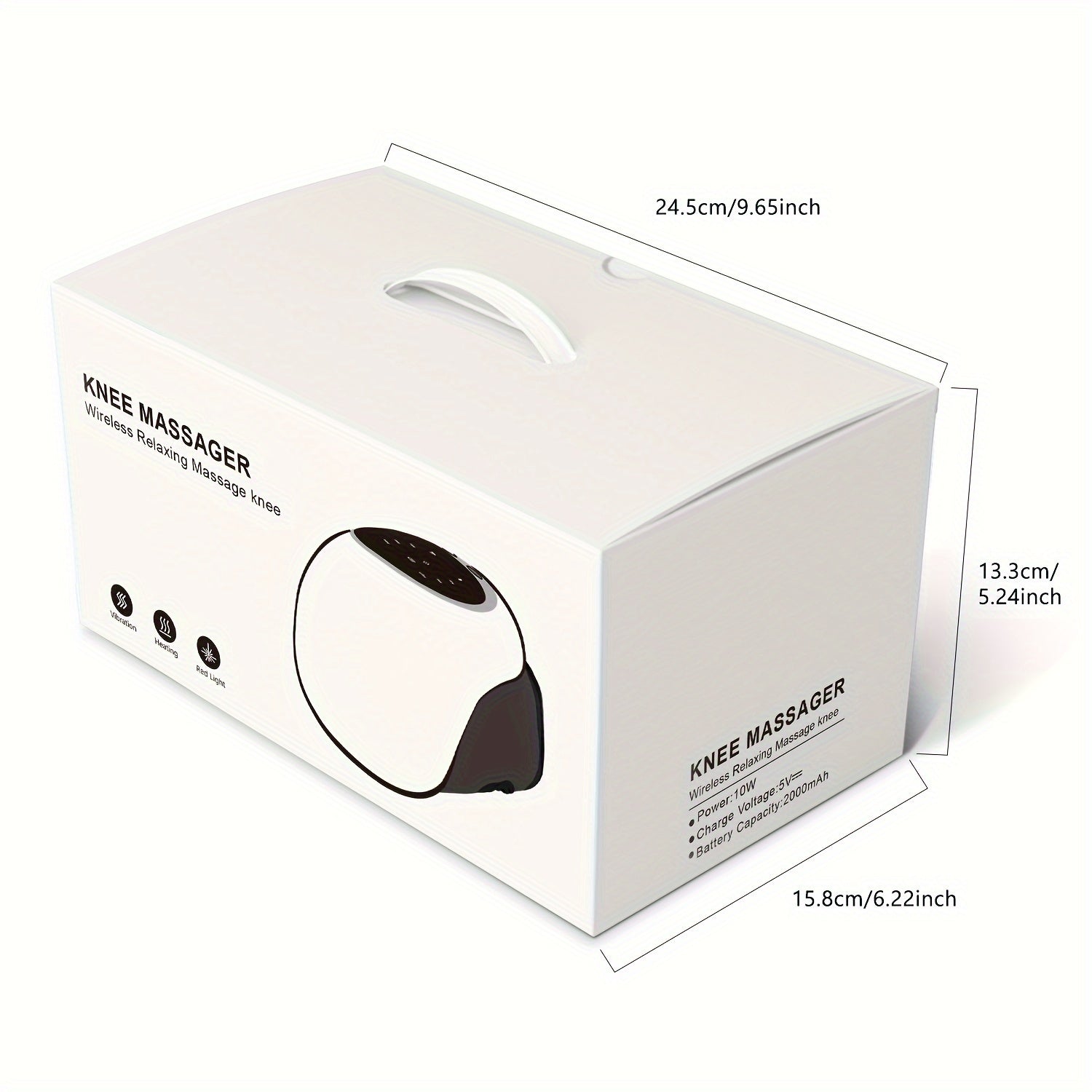 Multi-function joint massager showing heating therapy feature for arthritis relief